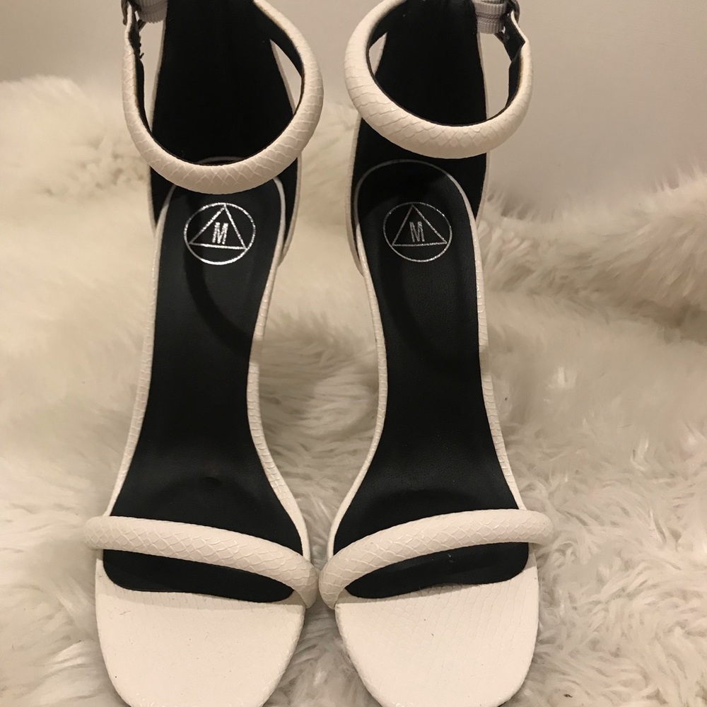 Missguided Barely There Strappy Sandals White